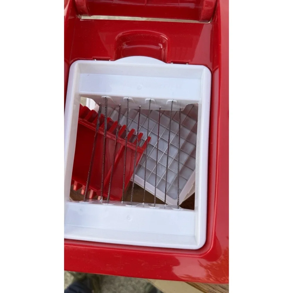 Red Kitchen Chopper Slicer Dicer Container Set Food Prep Storage Lot‎